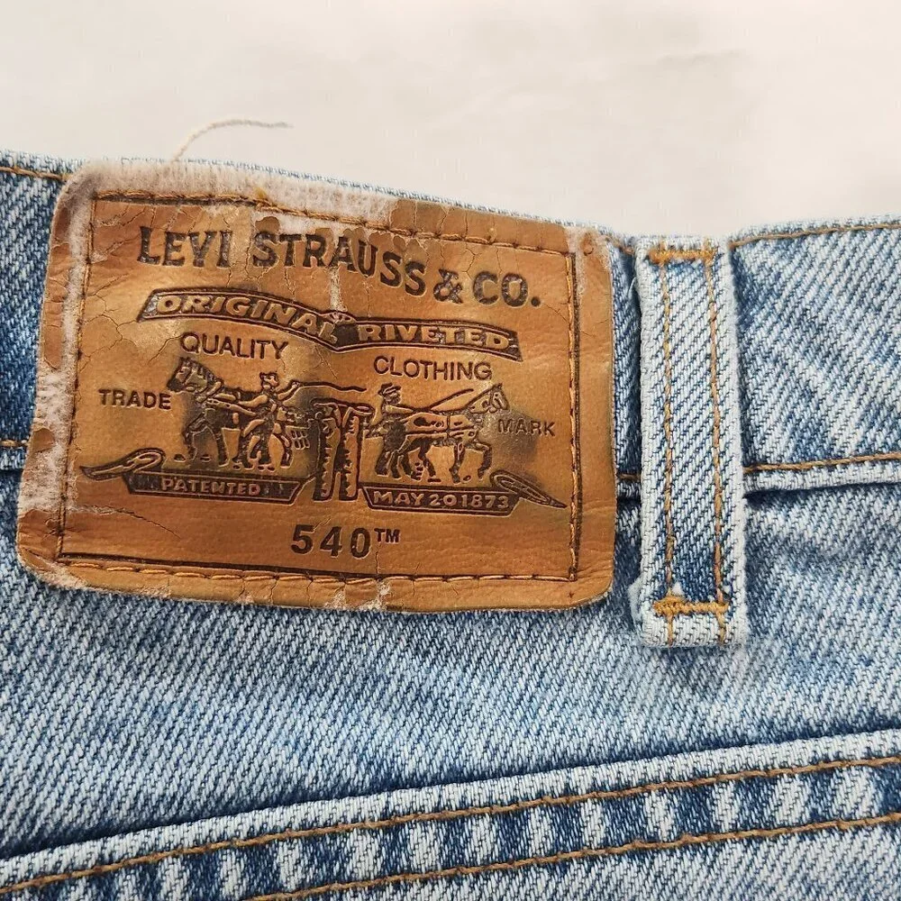 Levi's Loose Fit Denim Jean 44x30 Vintage 1998 Faded Baggy